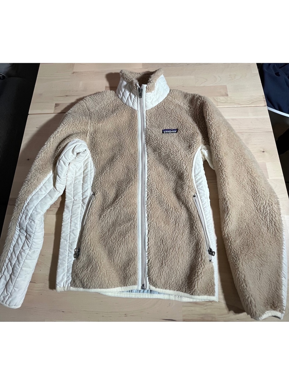 Patagonia Women's Synchilla Fleece Hybrid Jacket - Tan/Cream (Size XS) - Picture 1 of 3